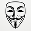 Guy Fawkes mask (________________ANON) logo